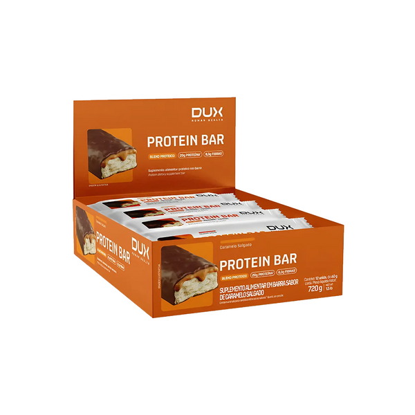 DUX PROTEIN BAR CARAMELO SALGADO 60G C/12 UNIDADES