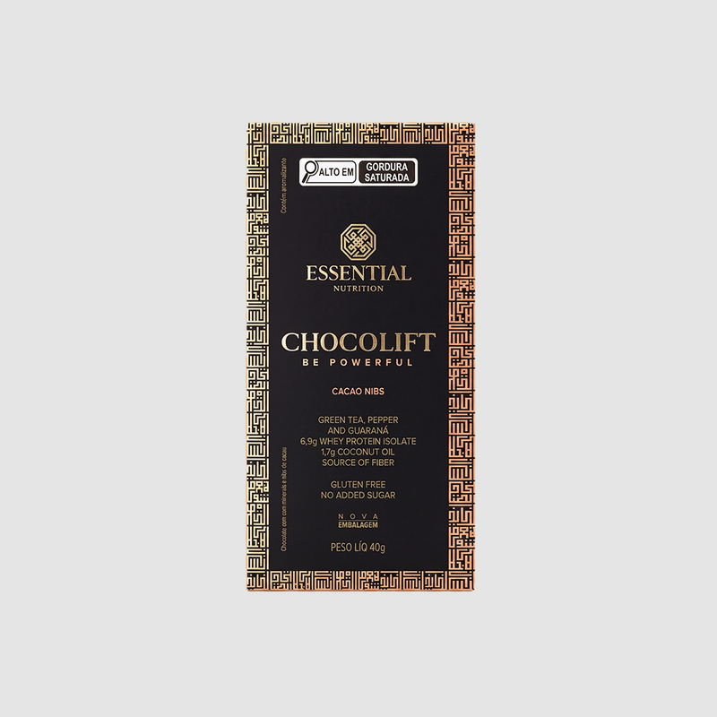 ESSENTIAL CHOCOLATE ZERO ACUCAR 40G CACAU NIBS