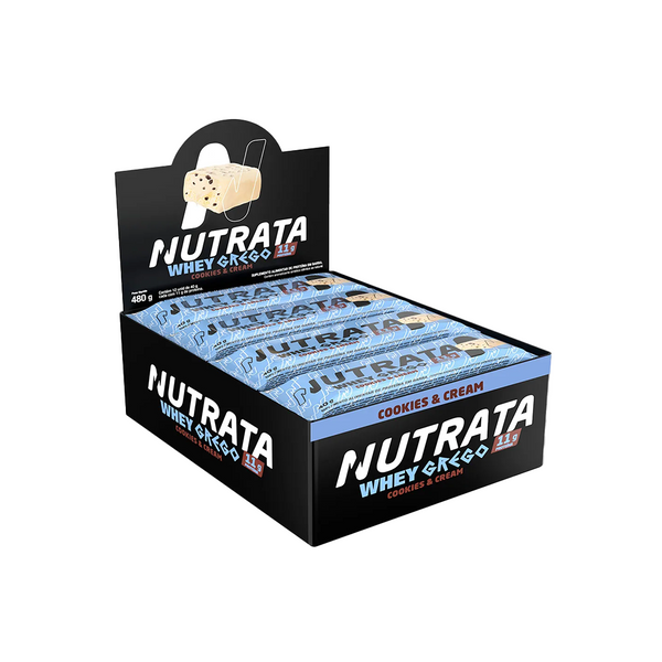 BARRA PROTEICA NUTRATA SABOR COOKIES E CREAM 40G C/ 12 UNIDADES