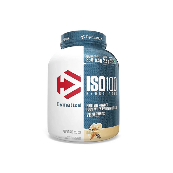 DYMATIZE ISO100 EM PÓ 100% HYDROLIZADO BAUNILHA 2,3KG
