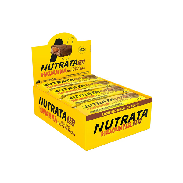 BARRA PROTEICA NUTRATA SABOR DOCE DE LEITE 40G C/12 UNIDADES