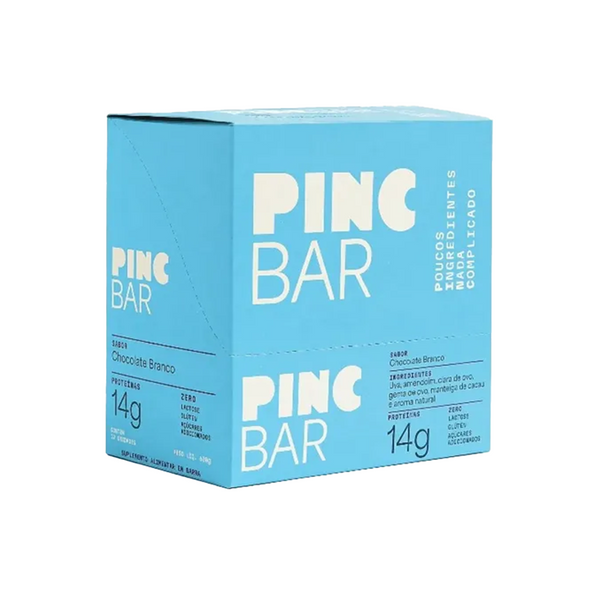 BARRA DE PROTEINA CHOCOLATE BRANCO PINC 50G C/12 UNIDADES
