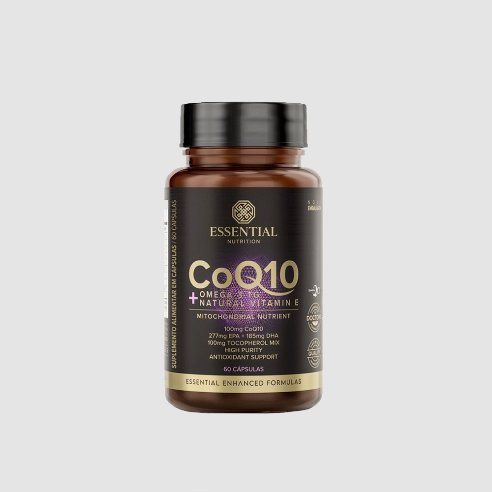ESSENTIAL COENZIMA Q10 + ÔMEGA 3 TG + VITAMINA E 60 CÁPSULAS
