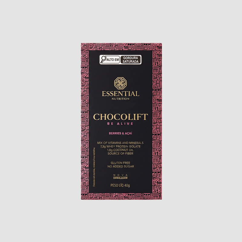 ESSENTIAL CHOCOLATE ZERO ACUCAR BERRIES E ACAI 40G
