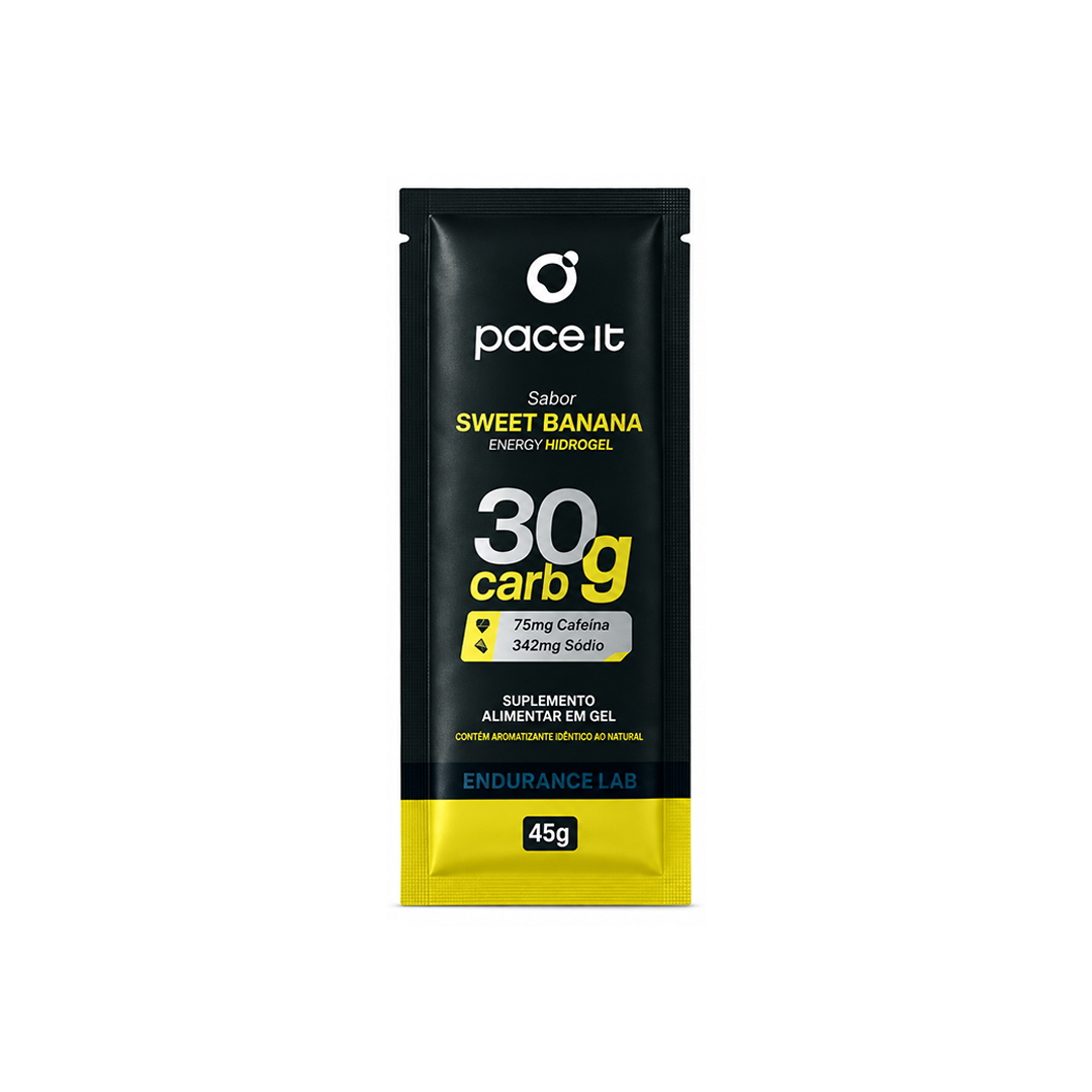 PACE IT HIDROGEL ENERGÉTICO SWEET BANANA COM CAFEÍNA 45G