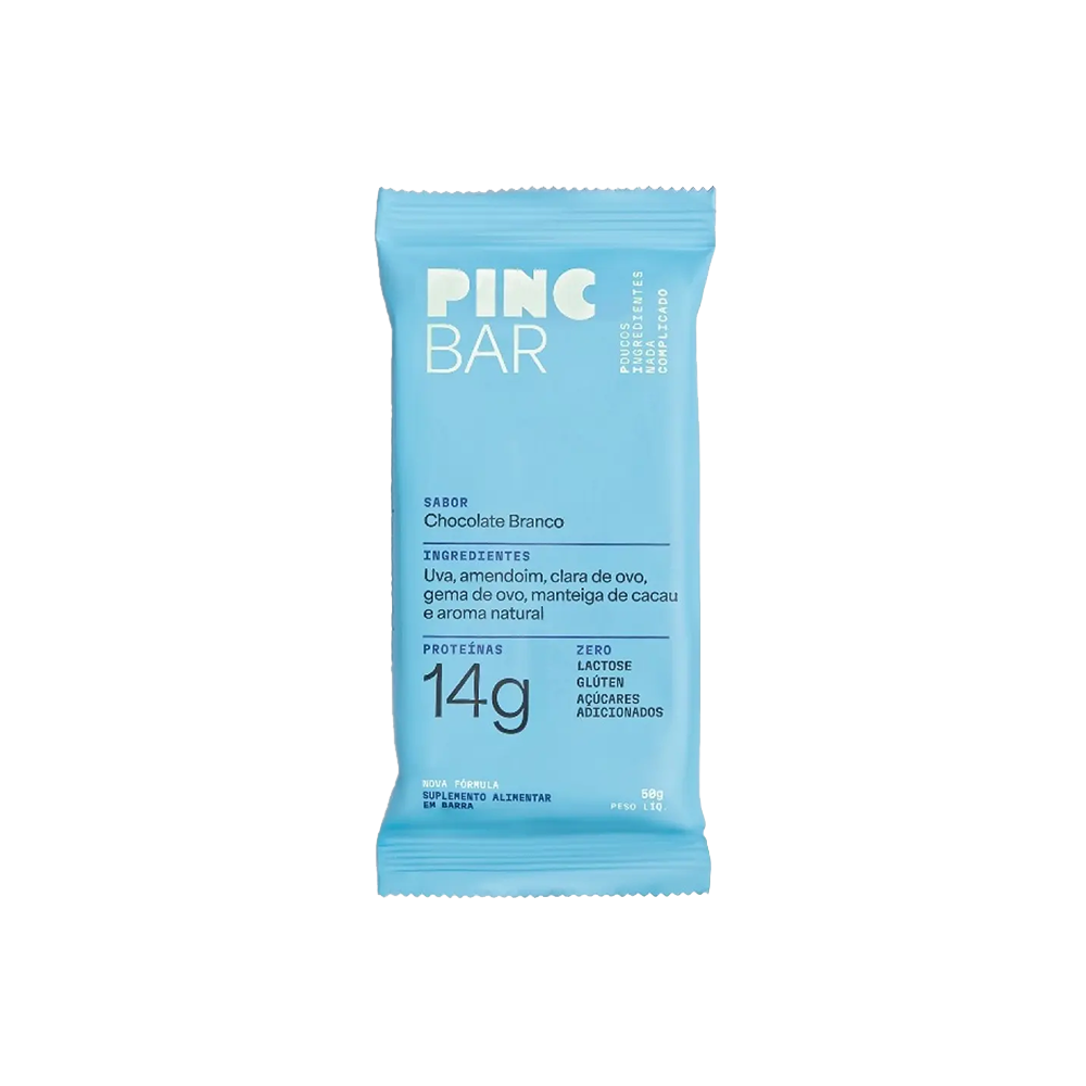 BARRA DE PROTEINA CHOCOLATE BRANCO PINC 50G