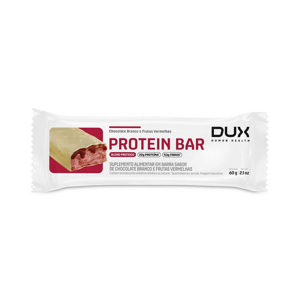 DUX PROTEIN BAR CHOC BCO C/FRUTAS 60G