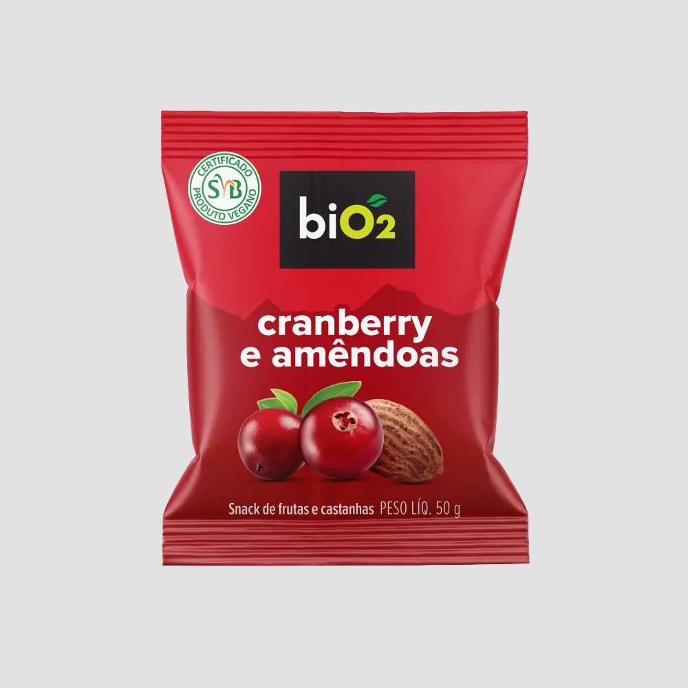 BIO2 MIX DE CRANBERRY E AMÊNDOAS BIO2 SNACK 50G