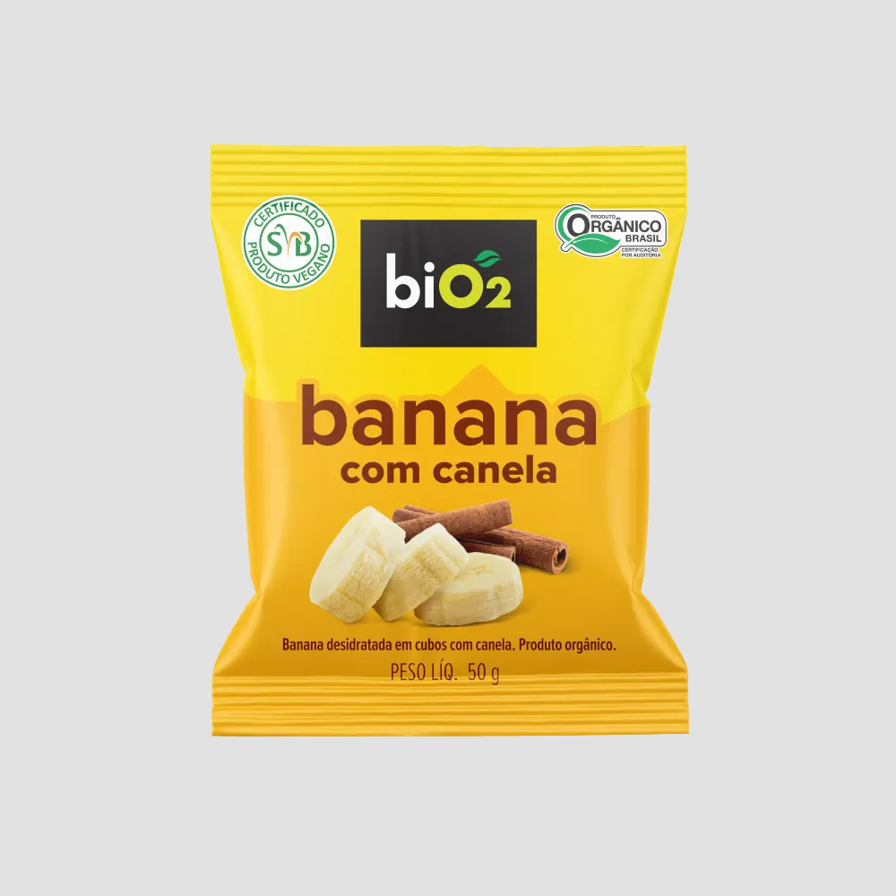BIO2 SNACK BANANA COM CANELA 50G
