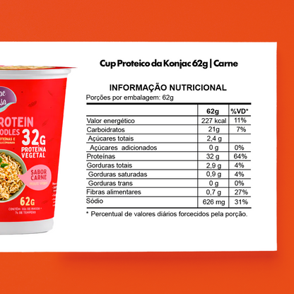 KONJAC CUP PROTEICO COM 6 UNIDADES DE 62G