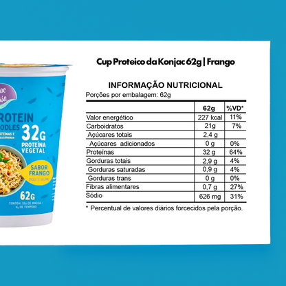 KONJAC CUP PROTEICO COM 6 UNIDADES DE 62G