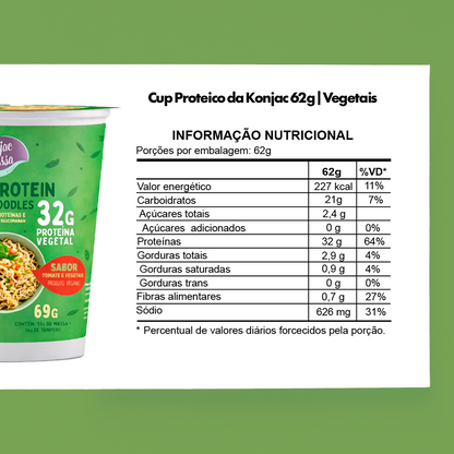 KONJAC CUP PROTEICO COM 6 UNIDADES DE 62G