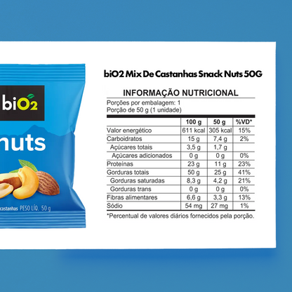 BIO2 MIX DE CASTANHAS SNACK NUTS 50G