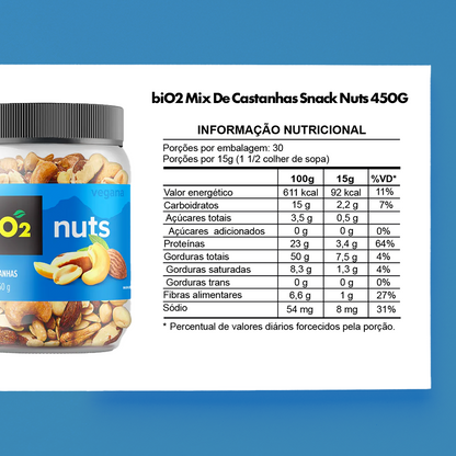 BIO2 MIX DE CASTANHAS SNACK NUTS 450G