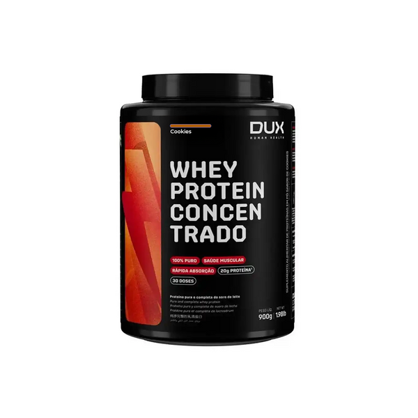 DUX WHEY PROTEIN CONCENTRADO EM PÓ CHOCOLATE 900G