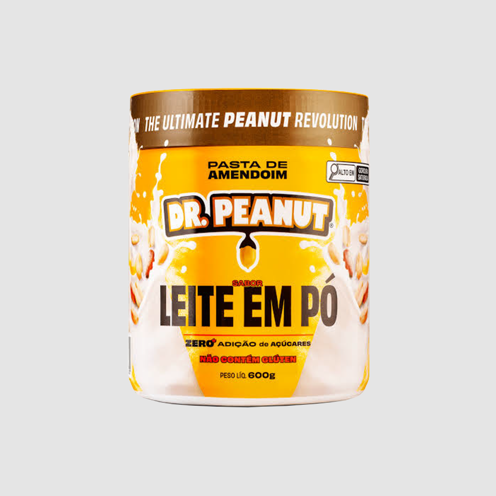 PASTA DE AMENDOIM DR. PEANUT LEITE EM PÓ 600G