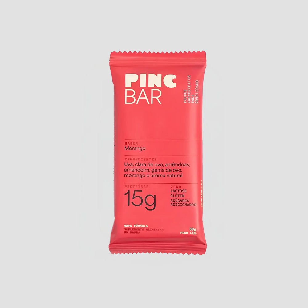 BARRA DE PROTEINA MORANGO PINC 50G