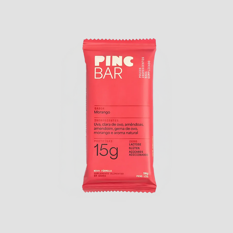 BARRA DE PROTEINA MORANGO PINC 50G