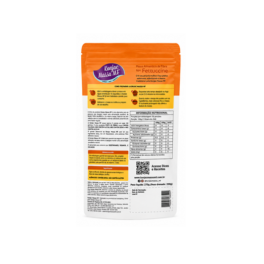 KONJAC MACARRÃO MASSA POUCH FETTUCCINE 200G