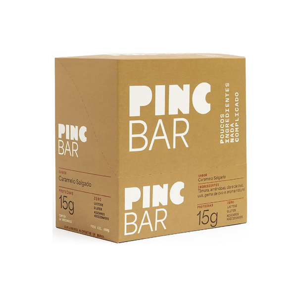 BARRA DE PROTEÍNA PINC CARAMELO SALGADO 50G C/12 UNIDADES