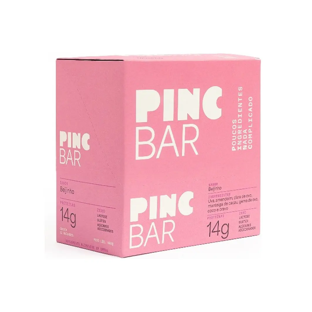 BARRA DE PROTEÍNA PINC BEIJINHO 50G C/12 UNIDADES